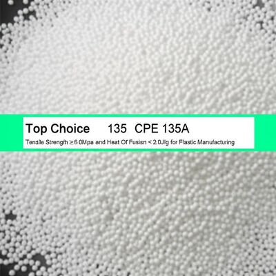 Top Choice CPE 135A Tensile Strength ≥6.0Mpa and Heat Of Fusion ≤ 2.0J/g for Plastic Manufacturing